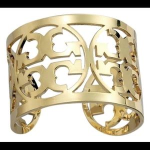 Tory Burch Gold Logo Cuff Bracelet